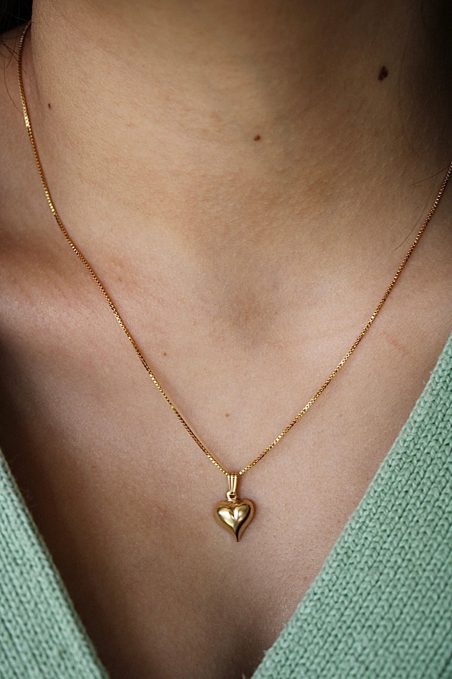 Vivian Grace Jewelry Necklace 14k Gold Filled Puff Heart Necklace