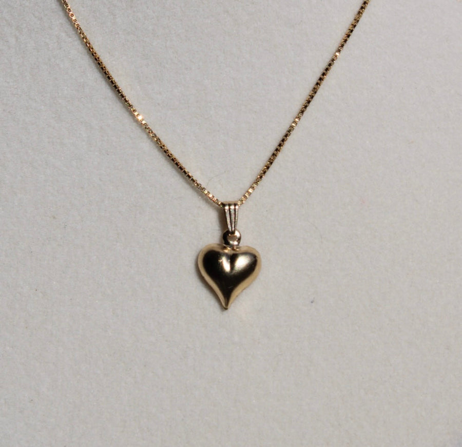 Vivian Grace Jewelry Necklace 14k Gold Filled Puff Heart Necklace