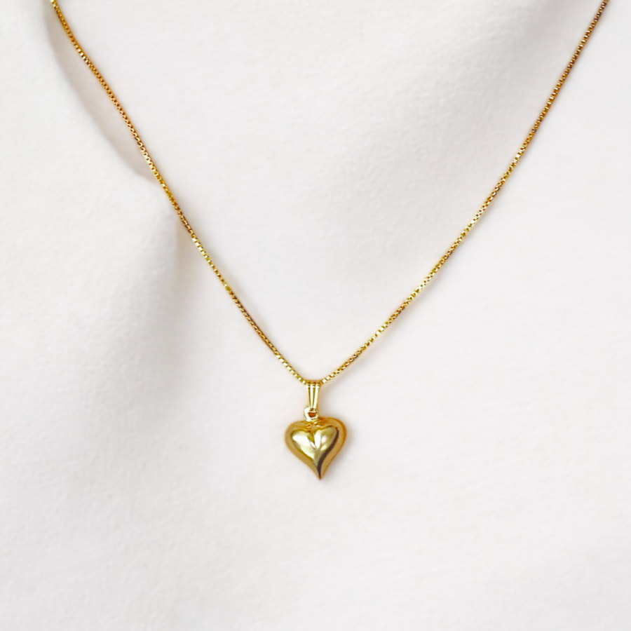 Vivian Grace Jewelry Necklace 14k Gold Filled Puff Heart Necklace