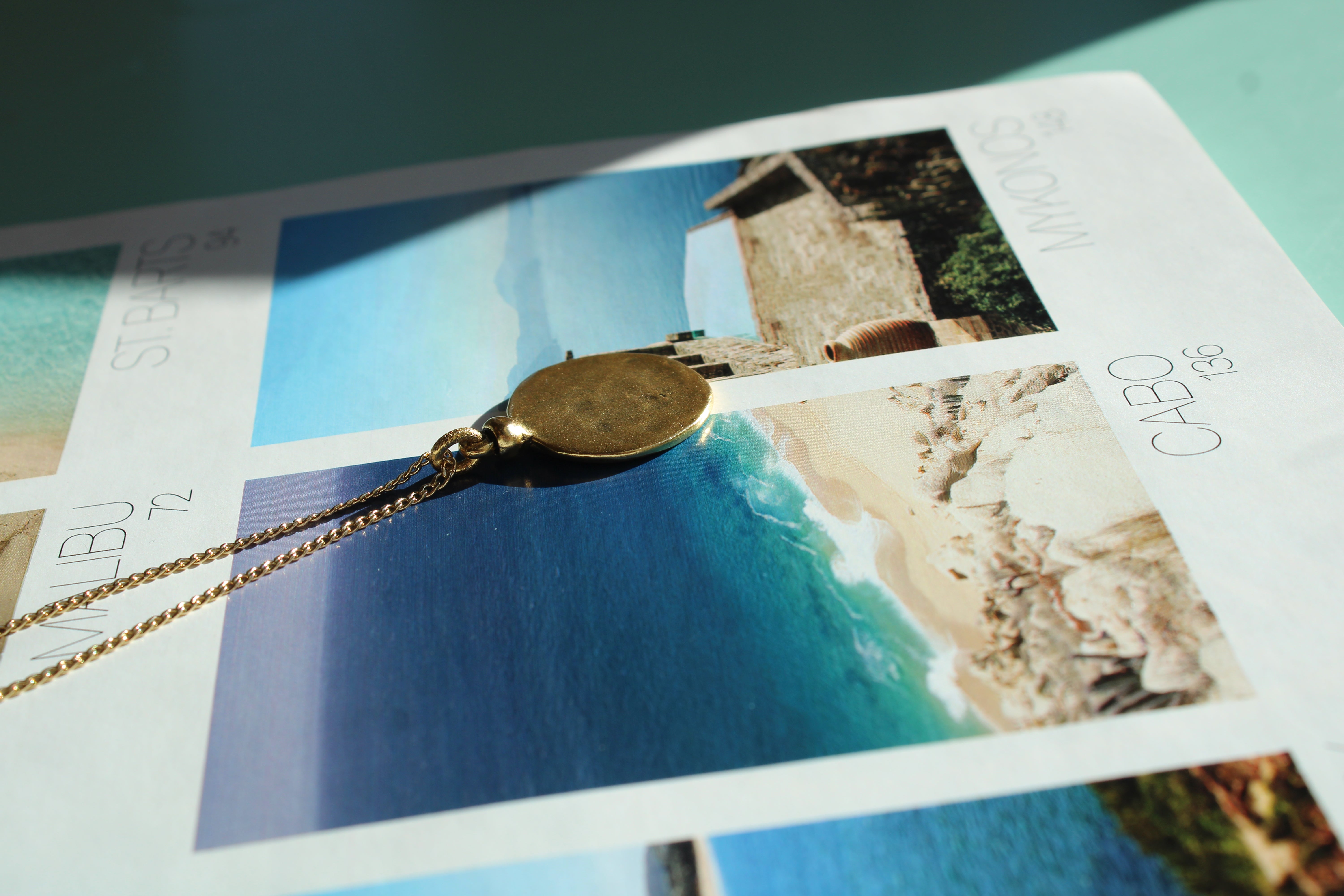 Vivian Grace Jewelry Necklace Antiqued Gold Coin Pendant