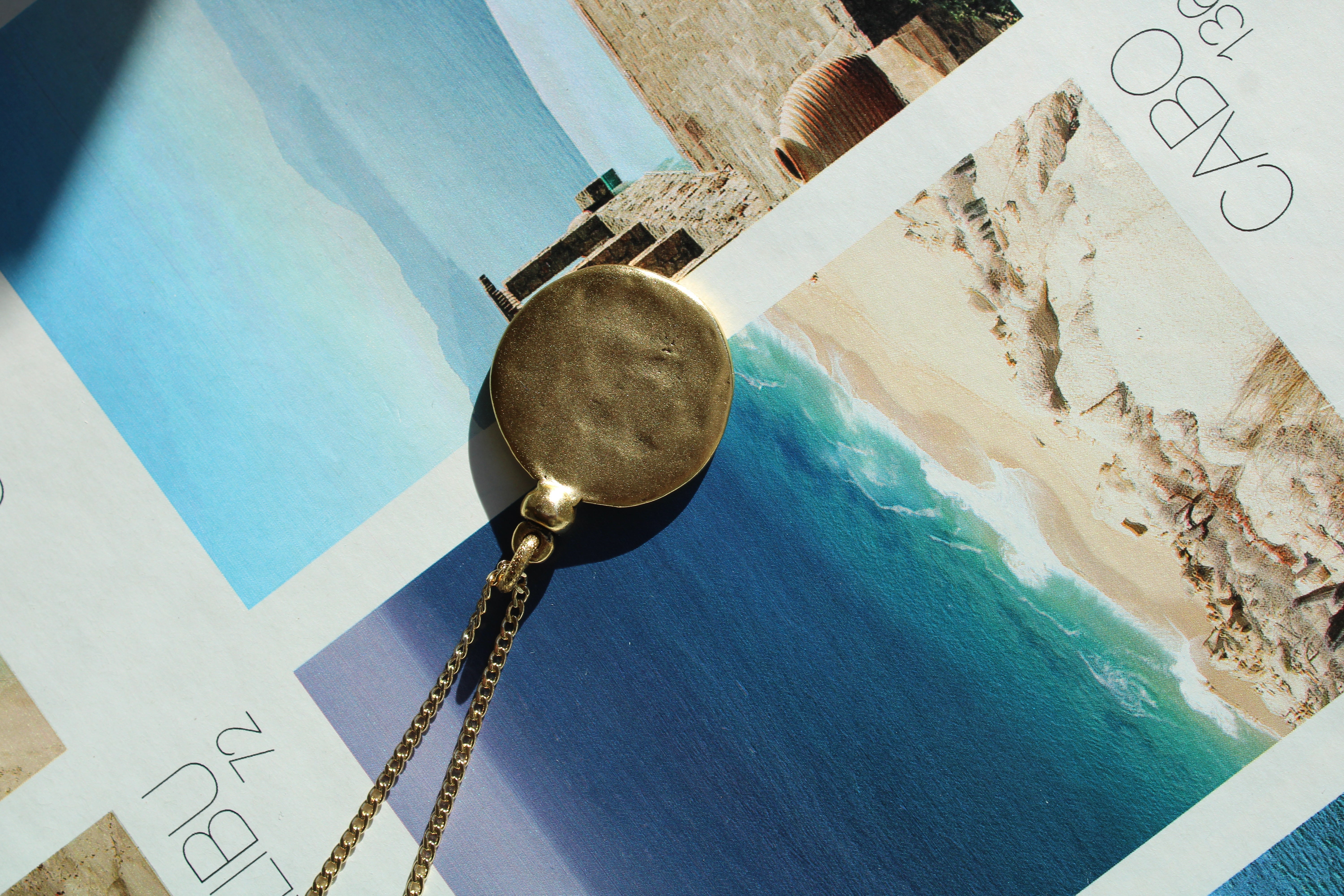 Vivian Grace Jewelry Necklace Antiqued Gold Coin Pendant