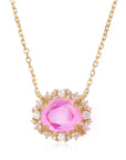 Vivian Grace Jewelry Necklace Dichroic Glass- Pink The Poppy Necklace