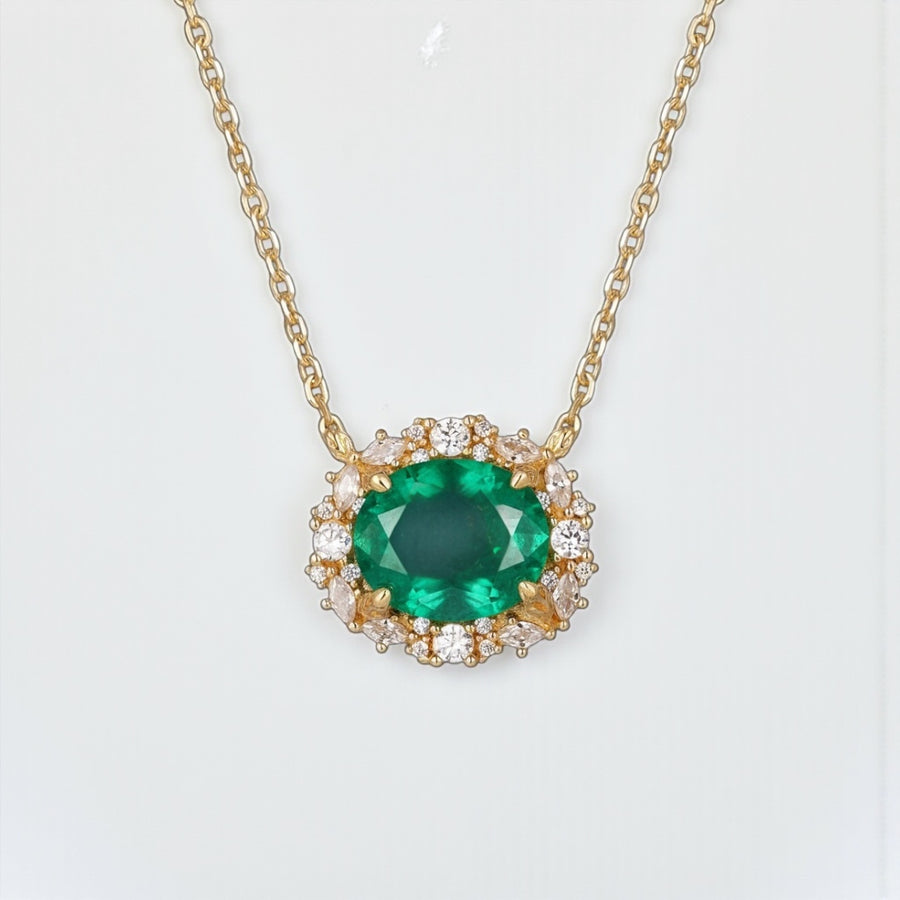 Vivian Grace Jewelry Necklace Emerald Green The Poppy Necklace