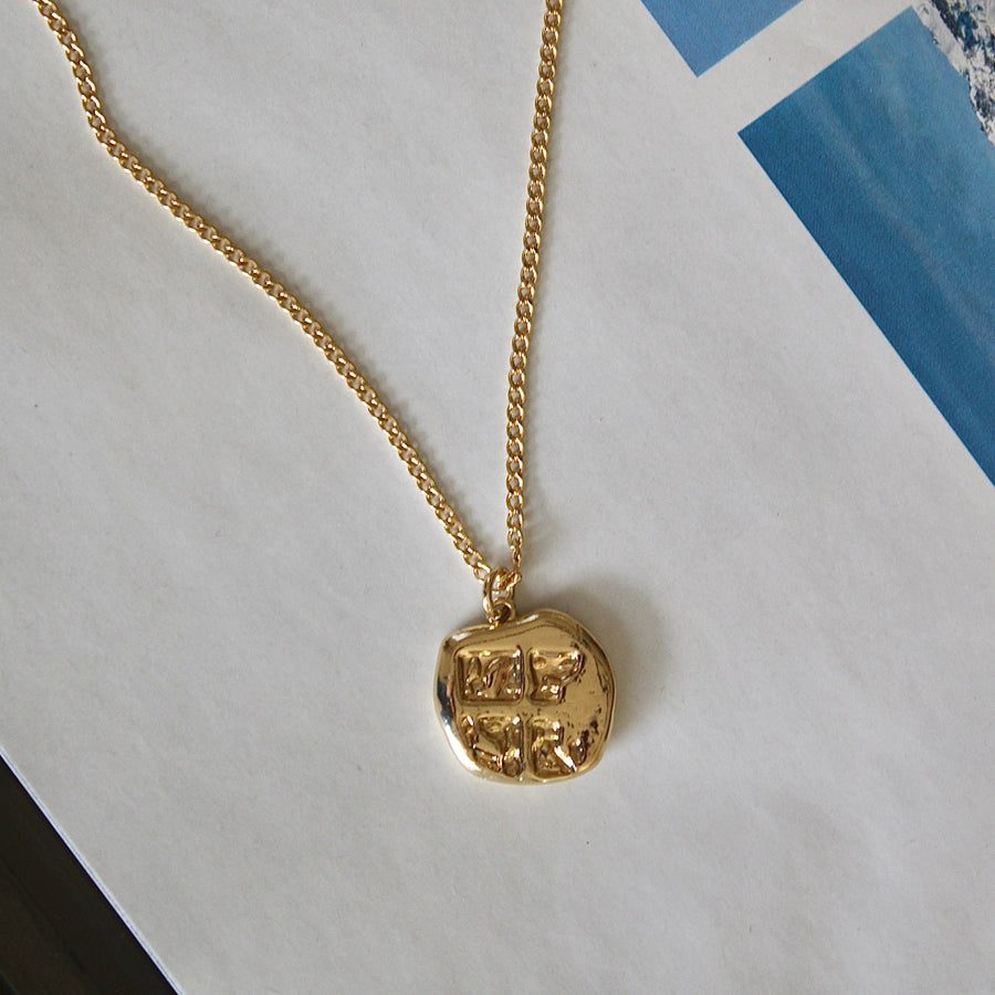 Vivian Grace Jewelry Necklace Gold Bee Medallion