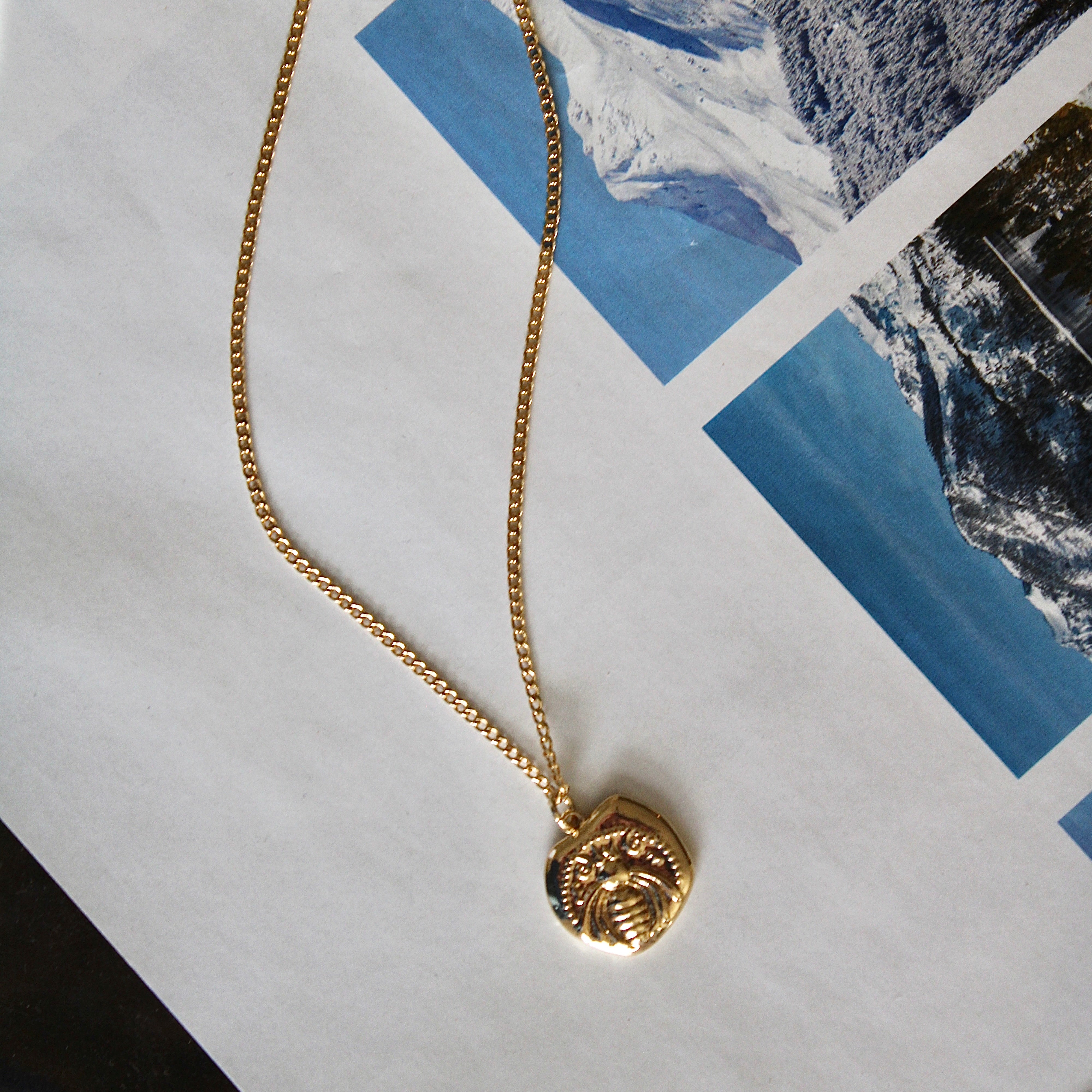 Vivian Grace Jewelry Necklace Gold Bee Medallion