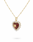 Vivian Grace Jewelry Necklace Gold Butterfly Pearl Heart Necklace