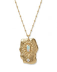 Vivian Grace Jewelry Necklace Gold Celestial Opal Pendant