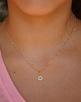 Vivian Grace Jewelry Necklace Gold Dainty Turquoise Starburst Pendant