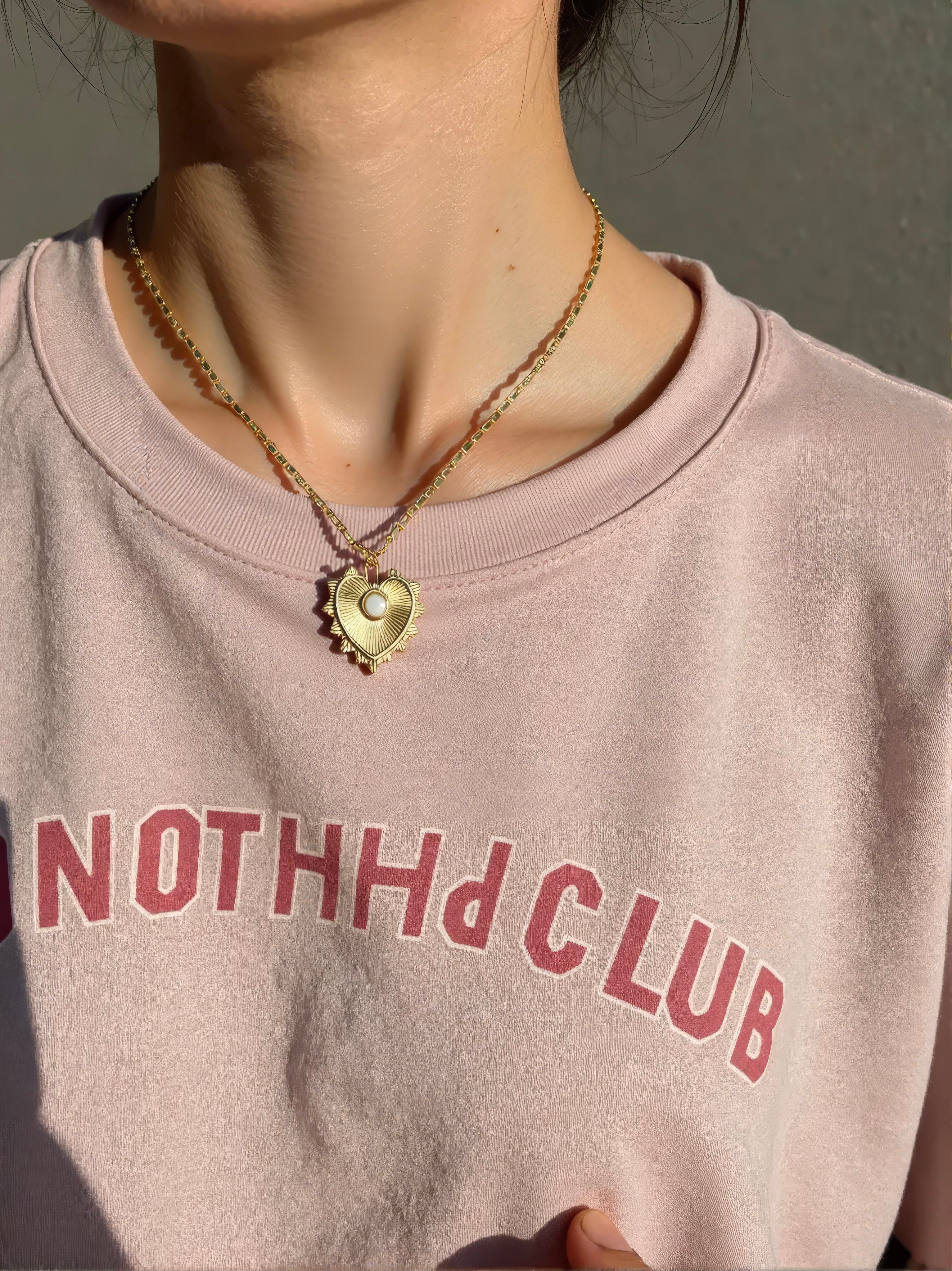 Vivian Grace Jewelry Necklace Gold Gold Filled Opal Heart Pendant