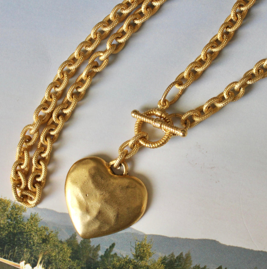 Vivian Grace Jewelry Necklace Gold Gold Heart Toggle Necklace