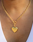 Vivian Grace Jewelry Necklace Gold Gold Heart Toggle Necklace