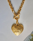 Vivian Grace Jewelry Necklace Gold Gold Heart Toggle Necklace