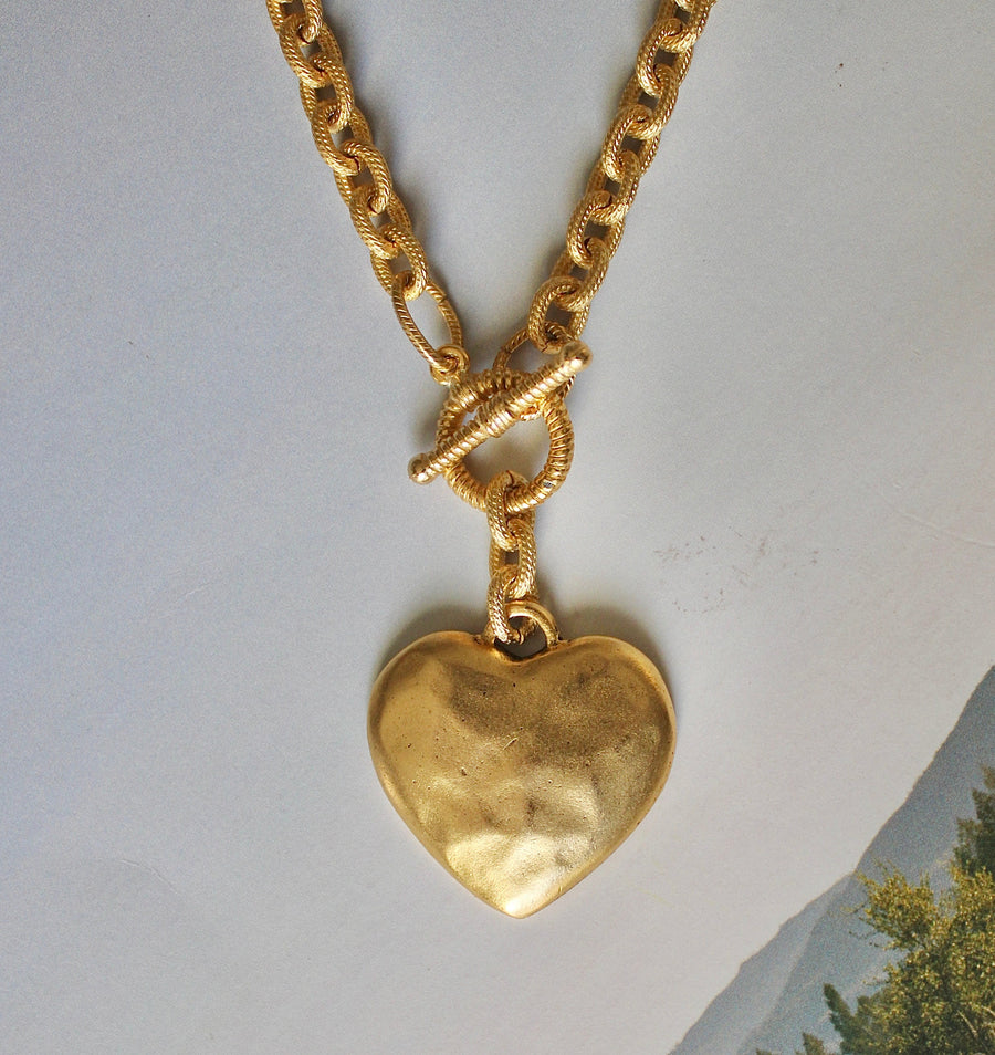 Vivian Grace Jewelry Necklace Gold Gold Heart Toggle Necklace