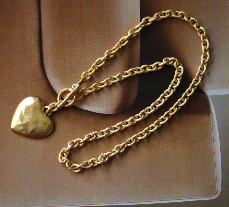 Vivian Grace Jewelry Necklace Gold Gold Heart Toggle Necklace