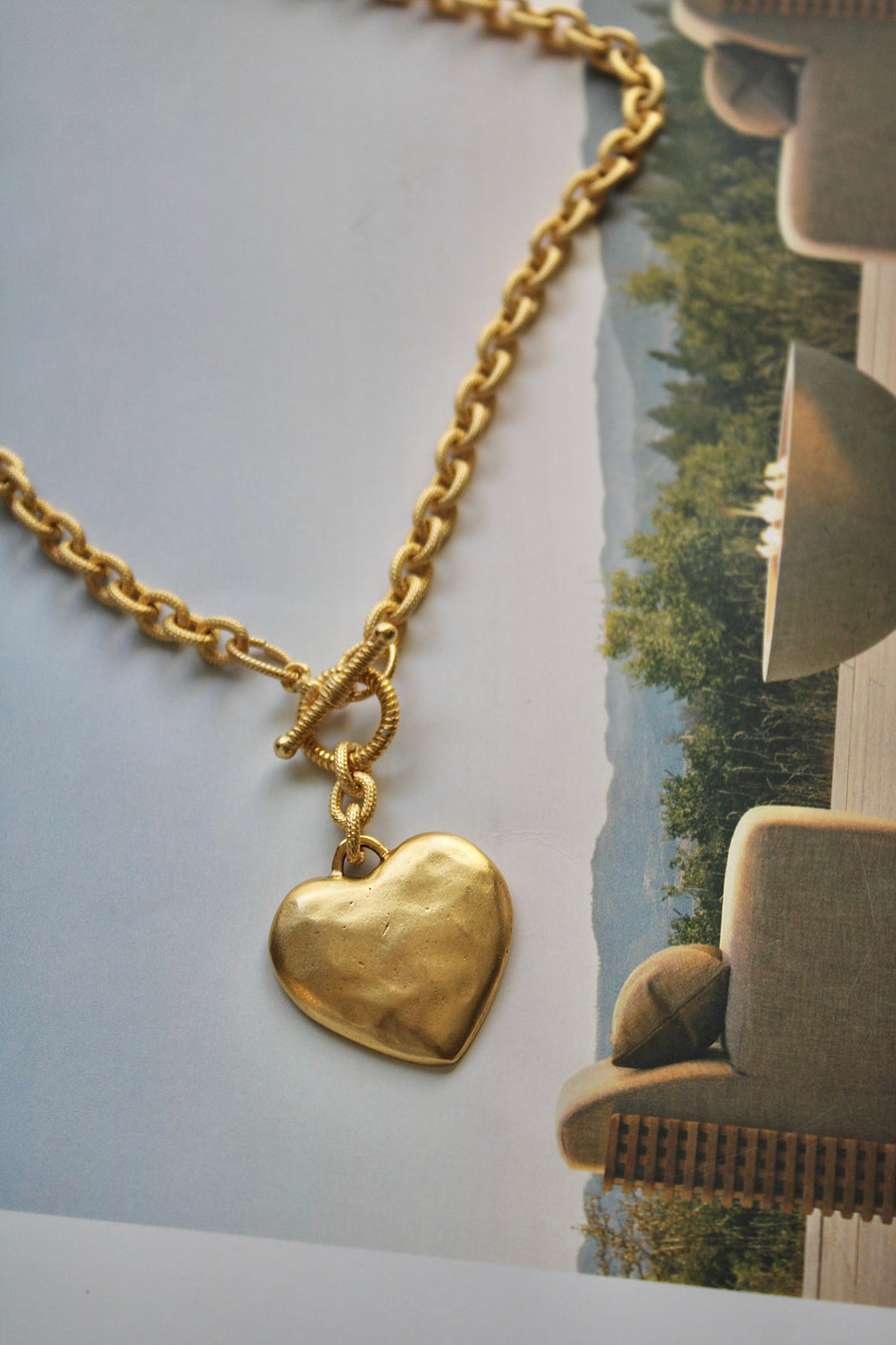 Vivian Grace Jewelry Necklace Gold Gold Heart Toggle Necklace