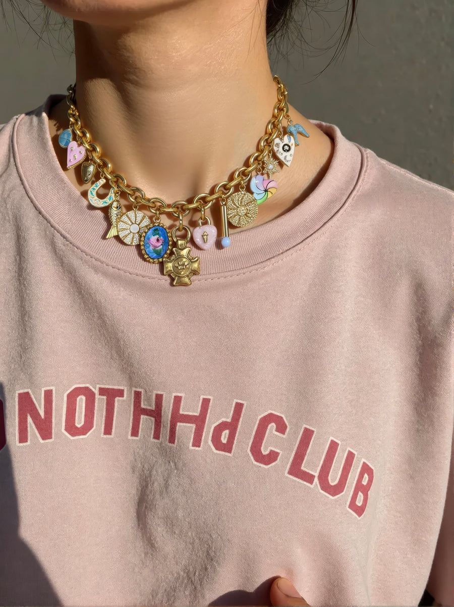 Vivian Grace Jewelry Necklace Gold Luck & Love Vintage Charm Necklace