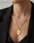 Vivian Grace Jewelry Necklace Gold Opal Sunburst Pendant