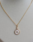 Vivian Grace Jewelry Necklace Gold Pave Enamel North Star Pendant