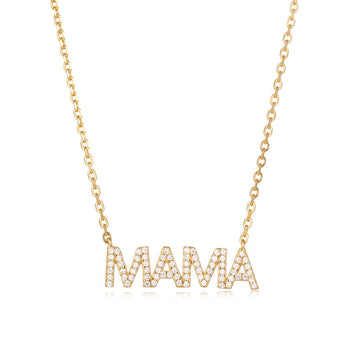 Vivian Grace Jewelry Necklace Gold Pave MAMA Necklace