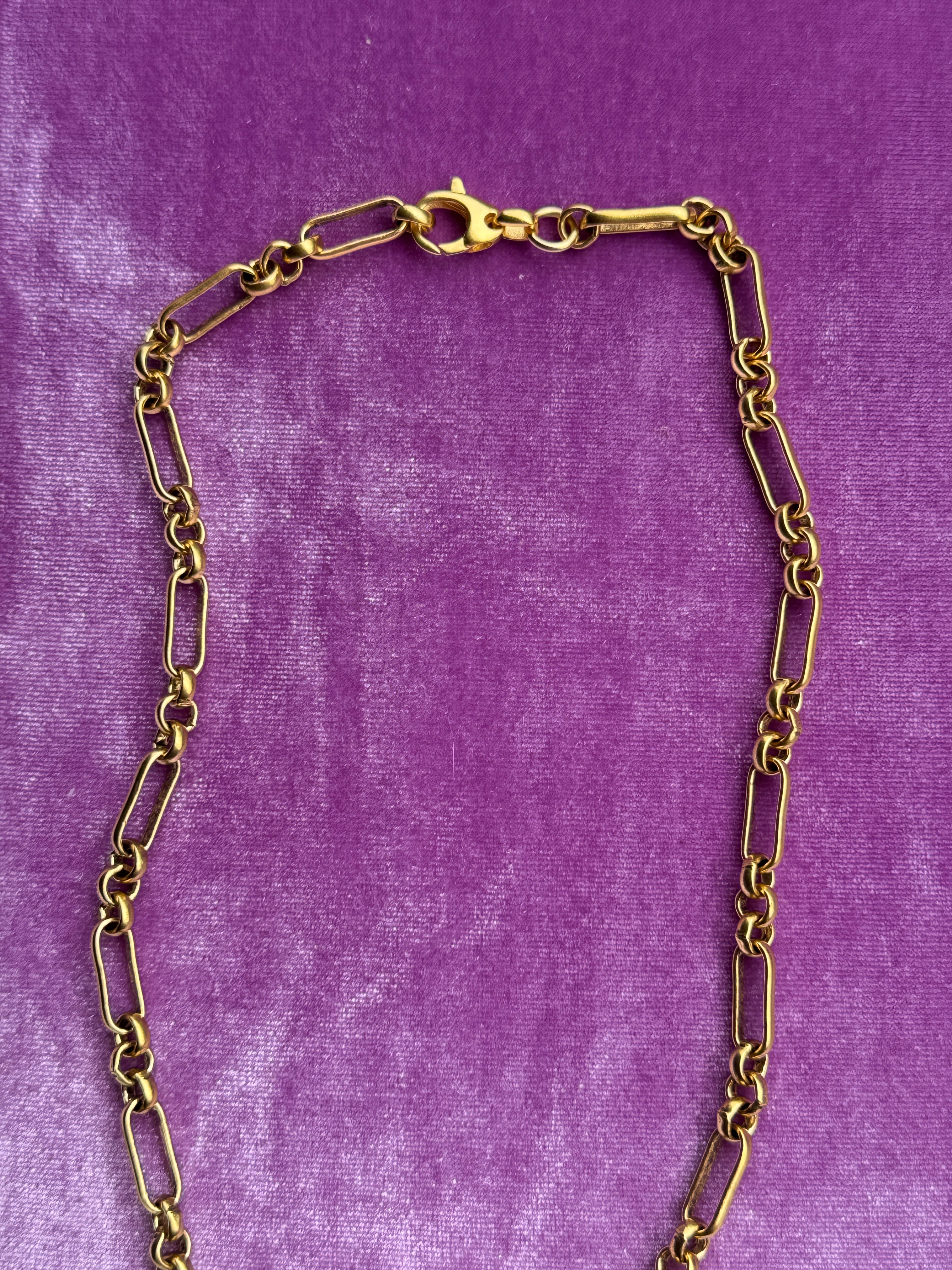 Vivian Grace Jewelry Necklace Gold Starry Gold Heart Charm Holder Necklace- Antiqued Gold