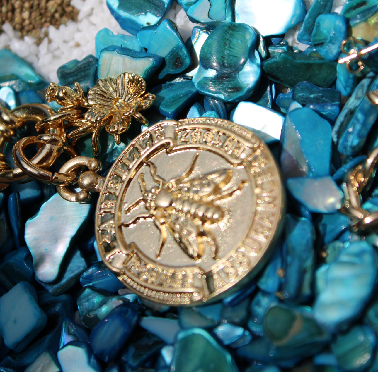 Vivian Grace Jewelry Necklace Gold The French Bee Pendant