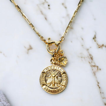 Vivian Grace Jewelry Necklace Gold The French Bee Pendant