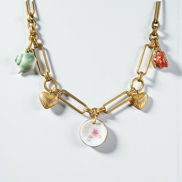 Vivian Grace Jewelry Necklace Gold The Tea Party Charm Necklace