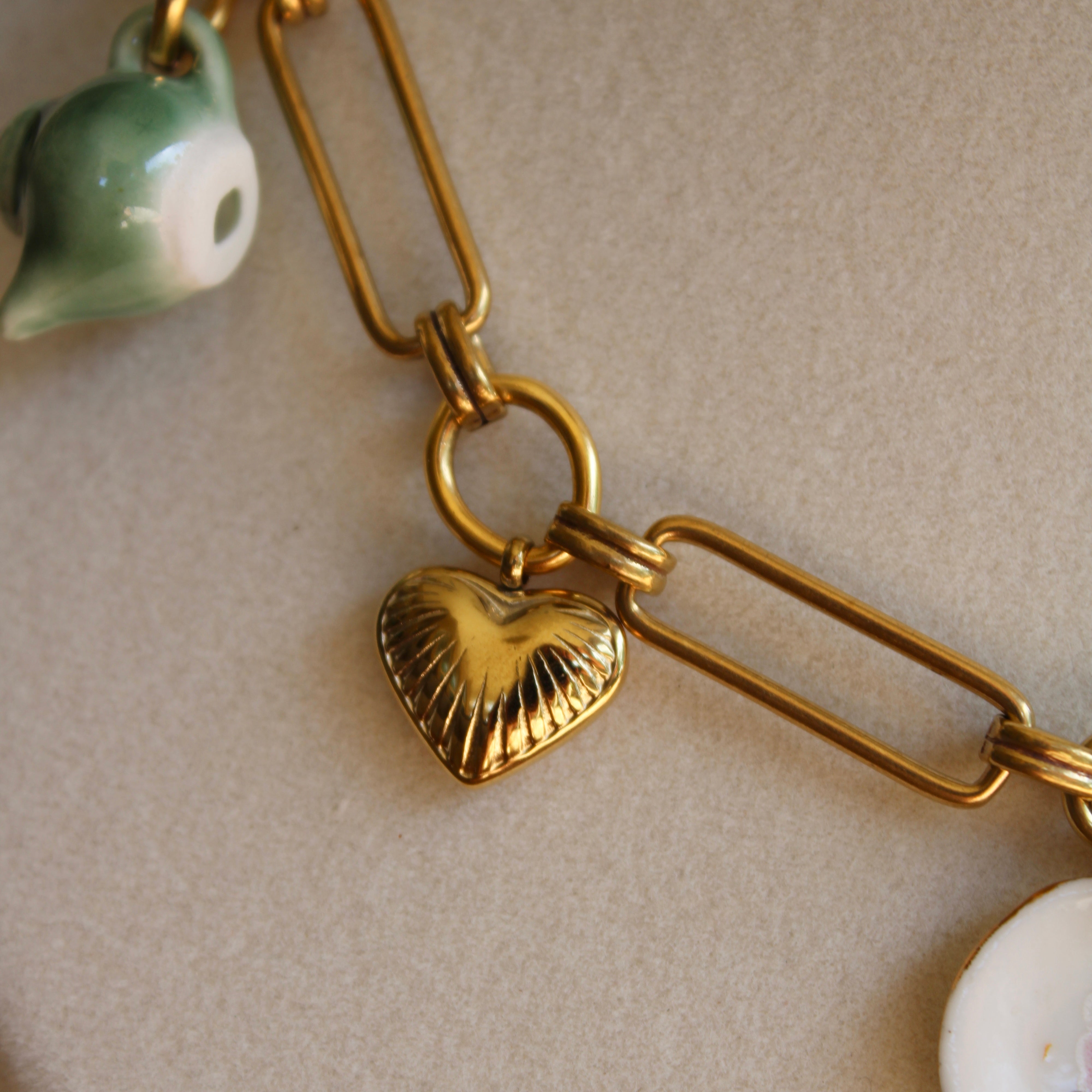 Vivian Grace Jewelry Necklace Gold The Vintage Tea Party Charm Necklace