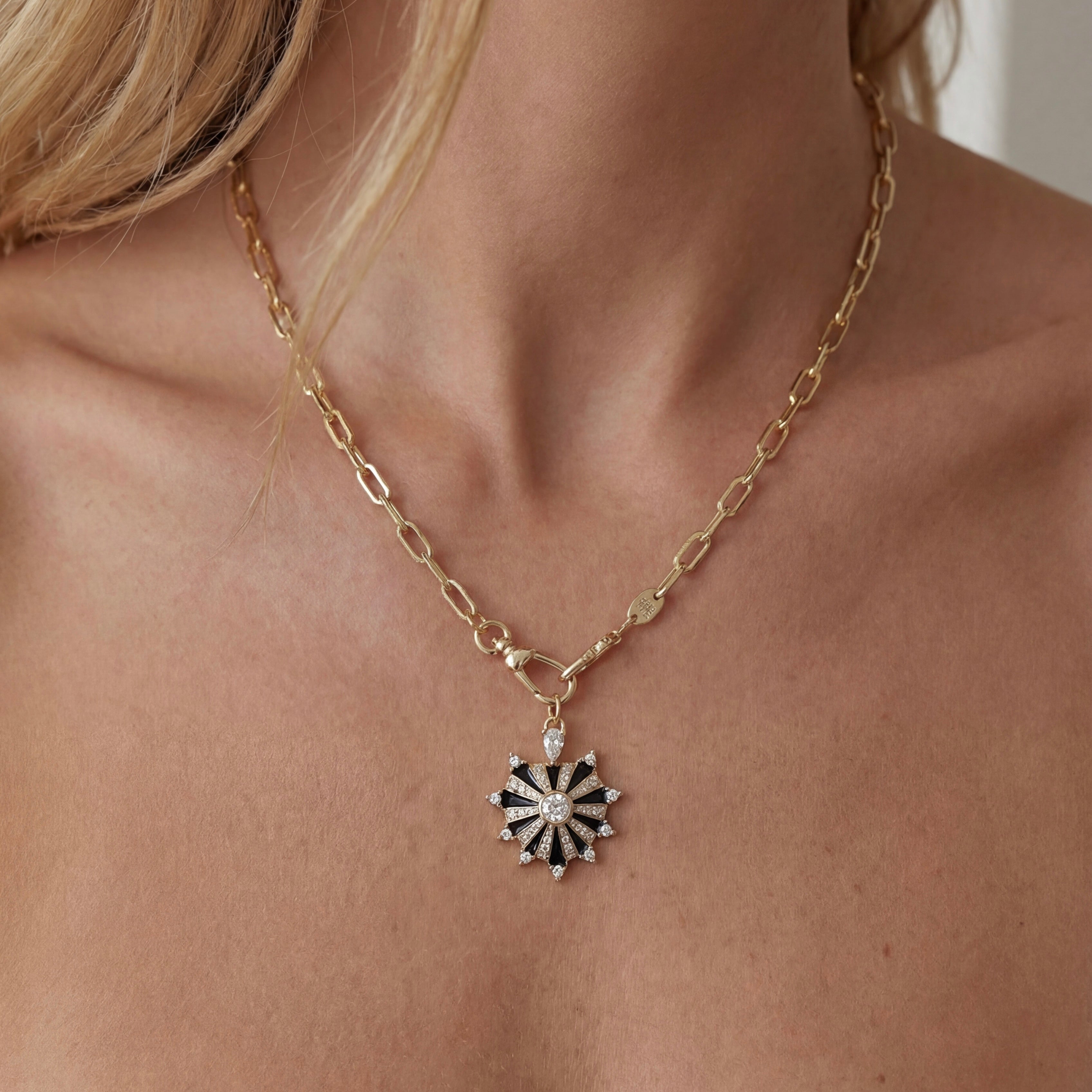 Vivian Grace Jewelry Necklace Gold Twin Flame Heart Charm Holder Necklace