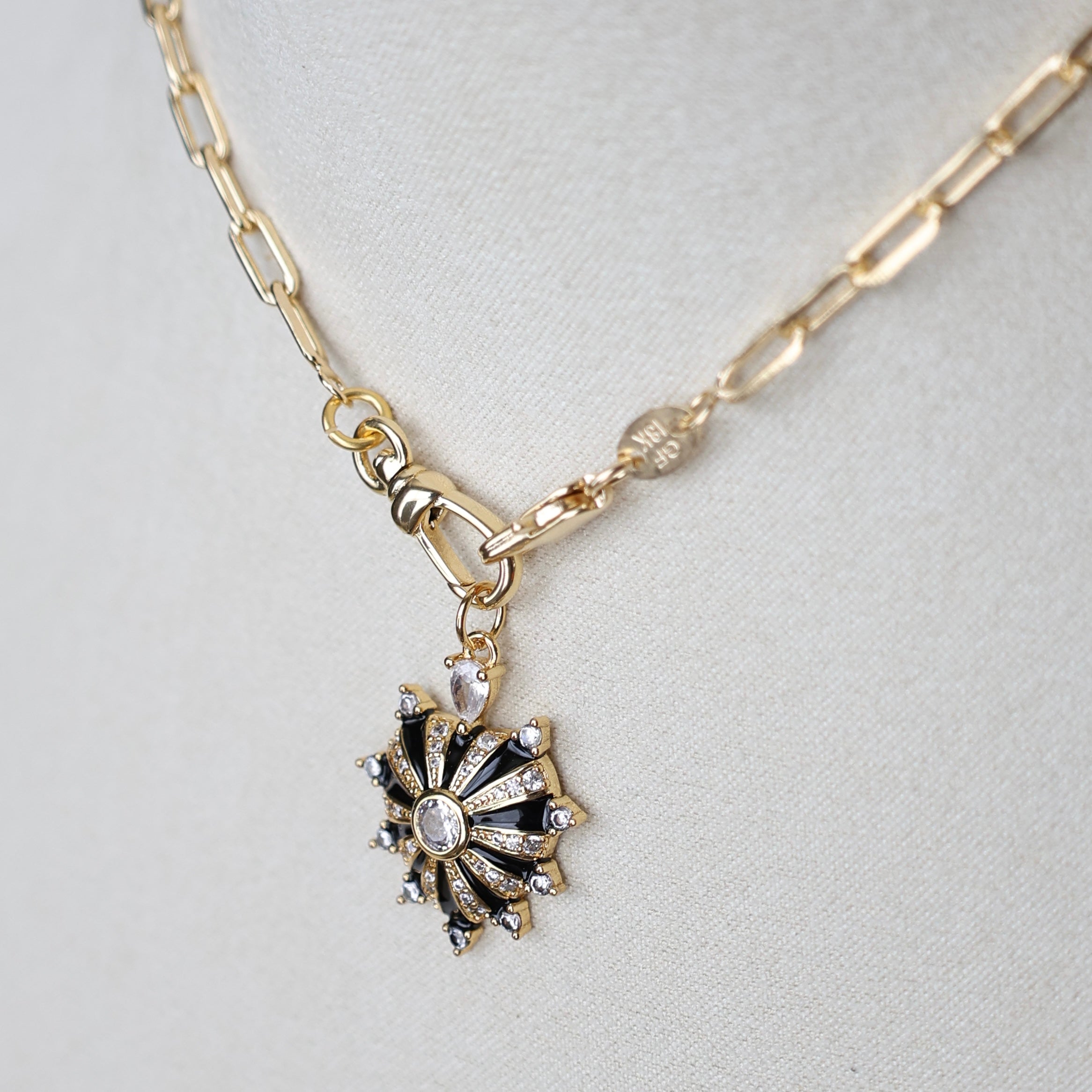 Vivian Grace Jewelry Necklace Gold Twin Flame Heart Charm Holder Necklace