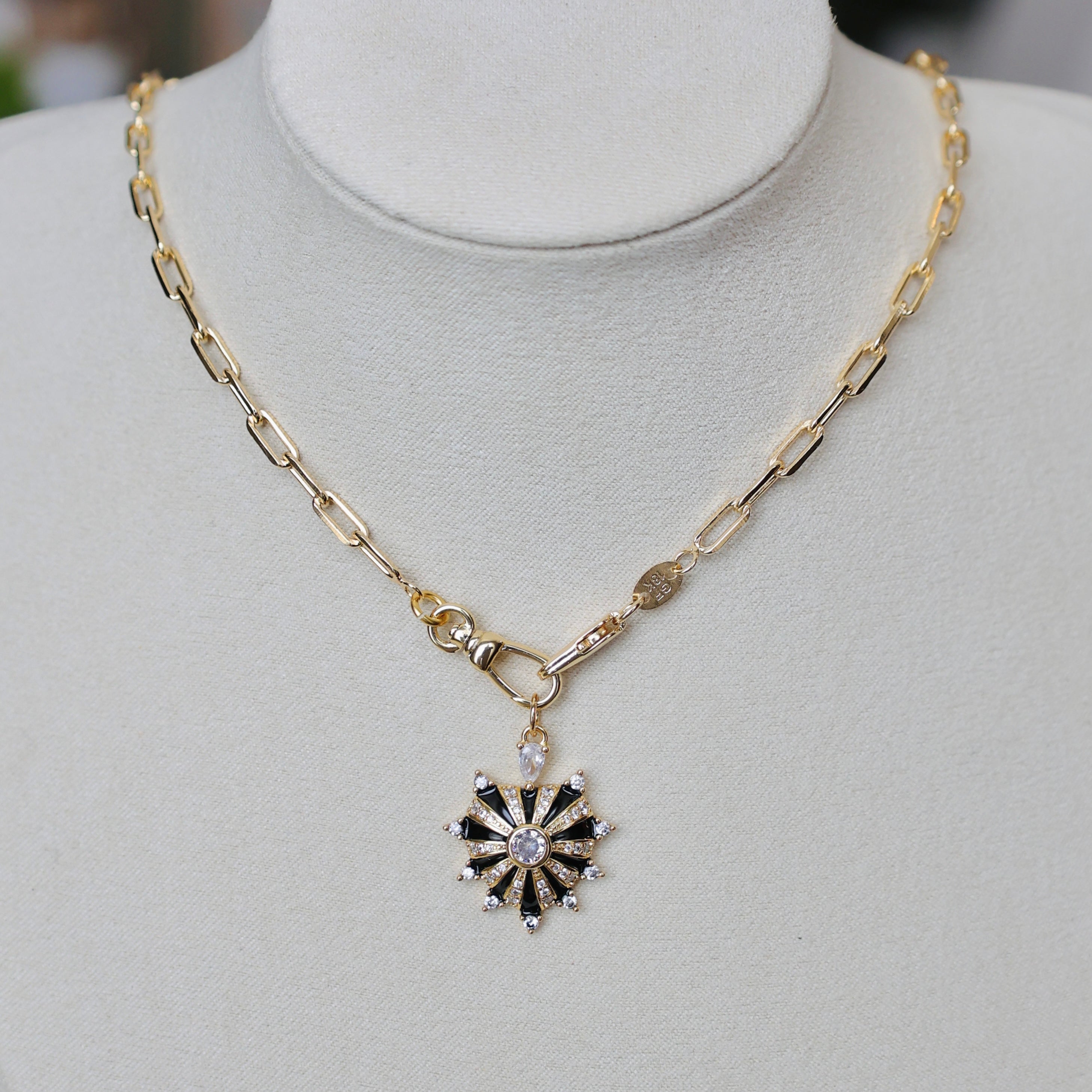 Vivian Grace Jewelry Necklace Gold Twin Flame Heart Charm Holder Necklace