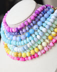 Vivian Grace Jewelry Necklace Hand Knotted Peruvian Opal Bead Necklace- 8mm Mint