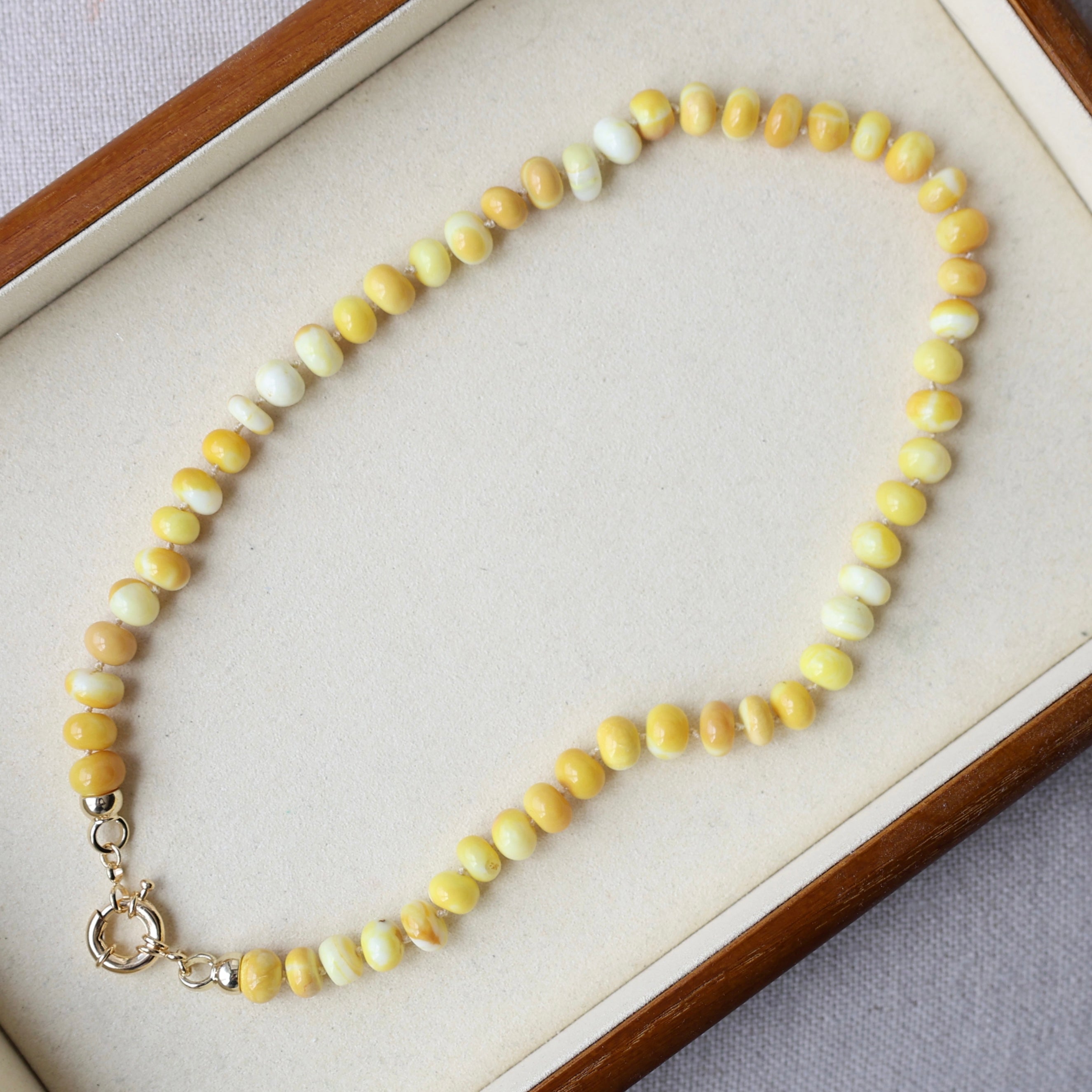 Vivian Grace Jewelry Necklace Hand Knotted Peruvian Opal Bead Necklace