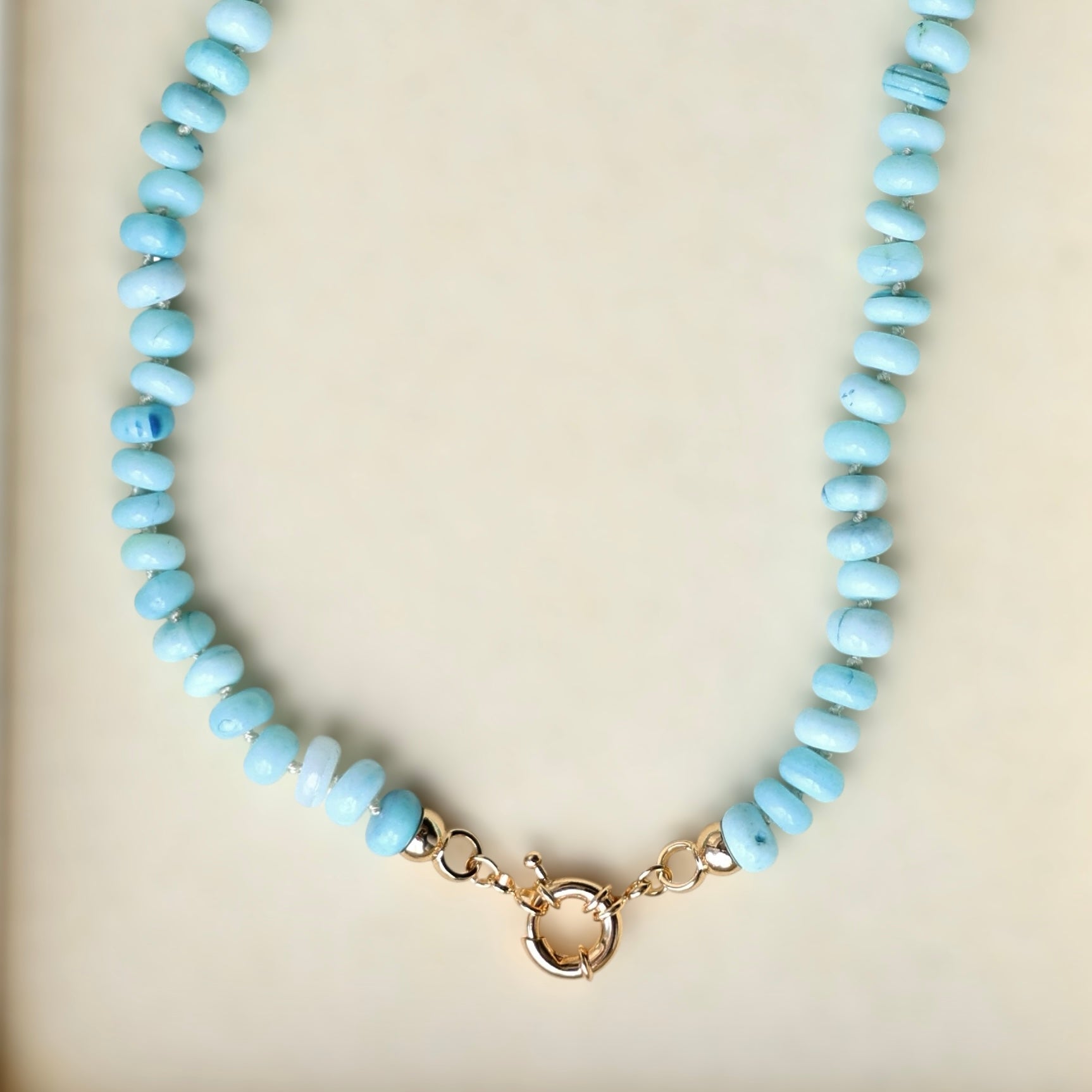Vivian Grace Jewelry Necklace Hand Knotted Peruvian Opal Bead Necklace