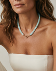 Vivian Grace Jewelry Necklace Hand Knotted Peruvian Opal Bead Necklace