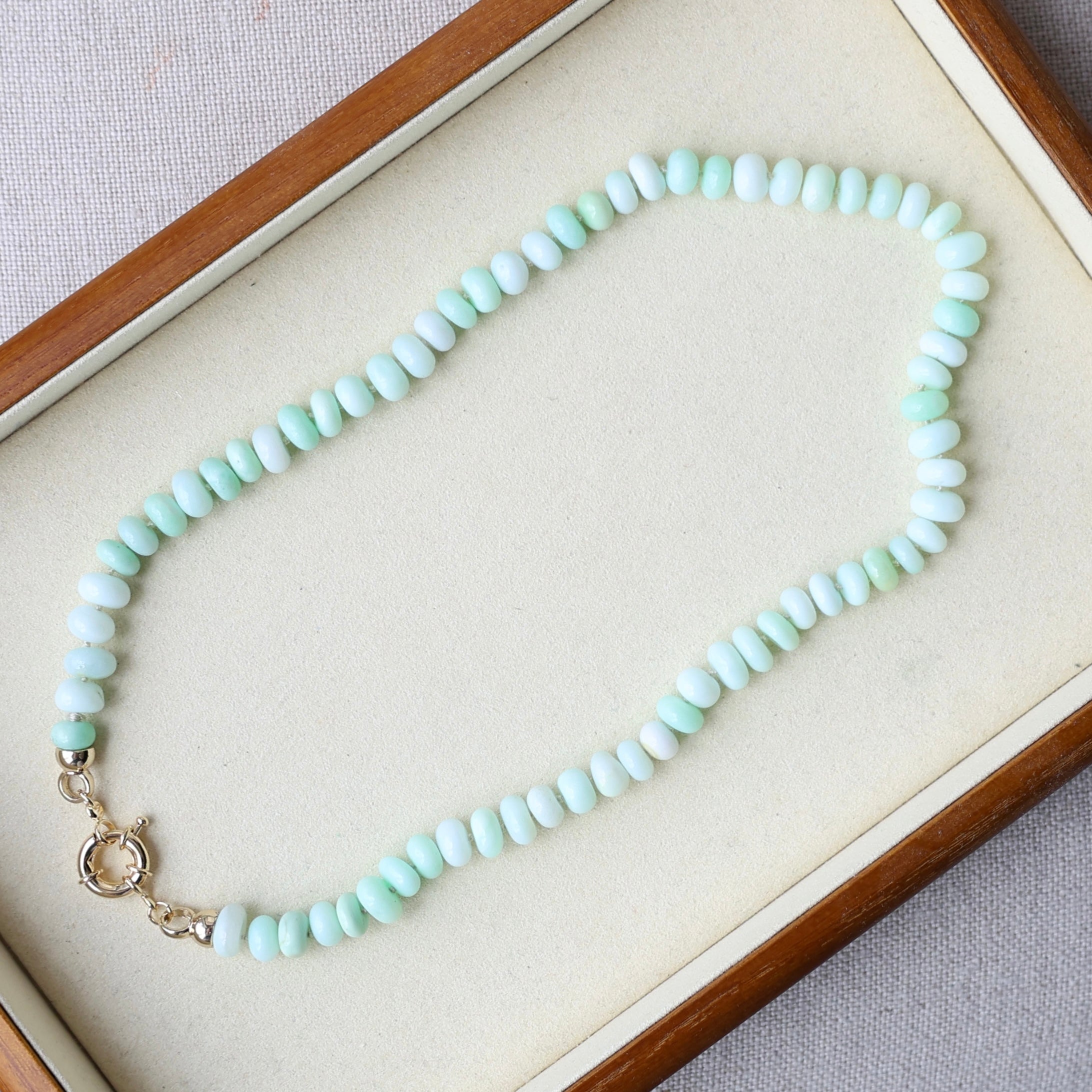 Vivian Grace Jewelry Necklace Hand Knotted Peruvian Opal Bead Necklace
