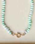 Vivian Grace Jewelry Necklace Mint Peruvian Opal Hand Knotted Peruvian Opal Bead Necklace