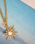 Vivian Grace Jewelry Necklace Opal Crystal Starburst Pendant