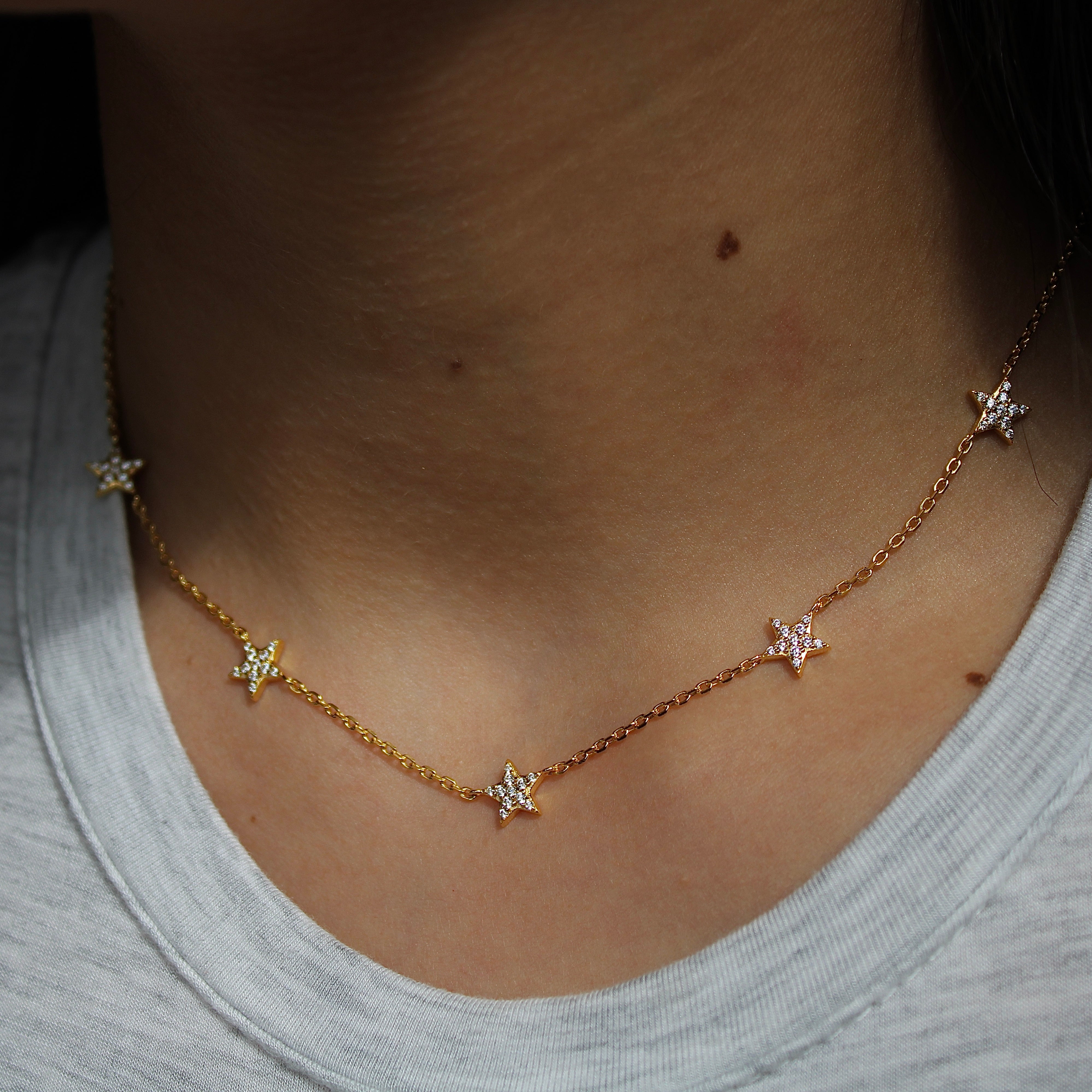 Vivian Grace Jewelry Necklace Pave Star Choker