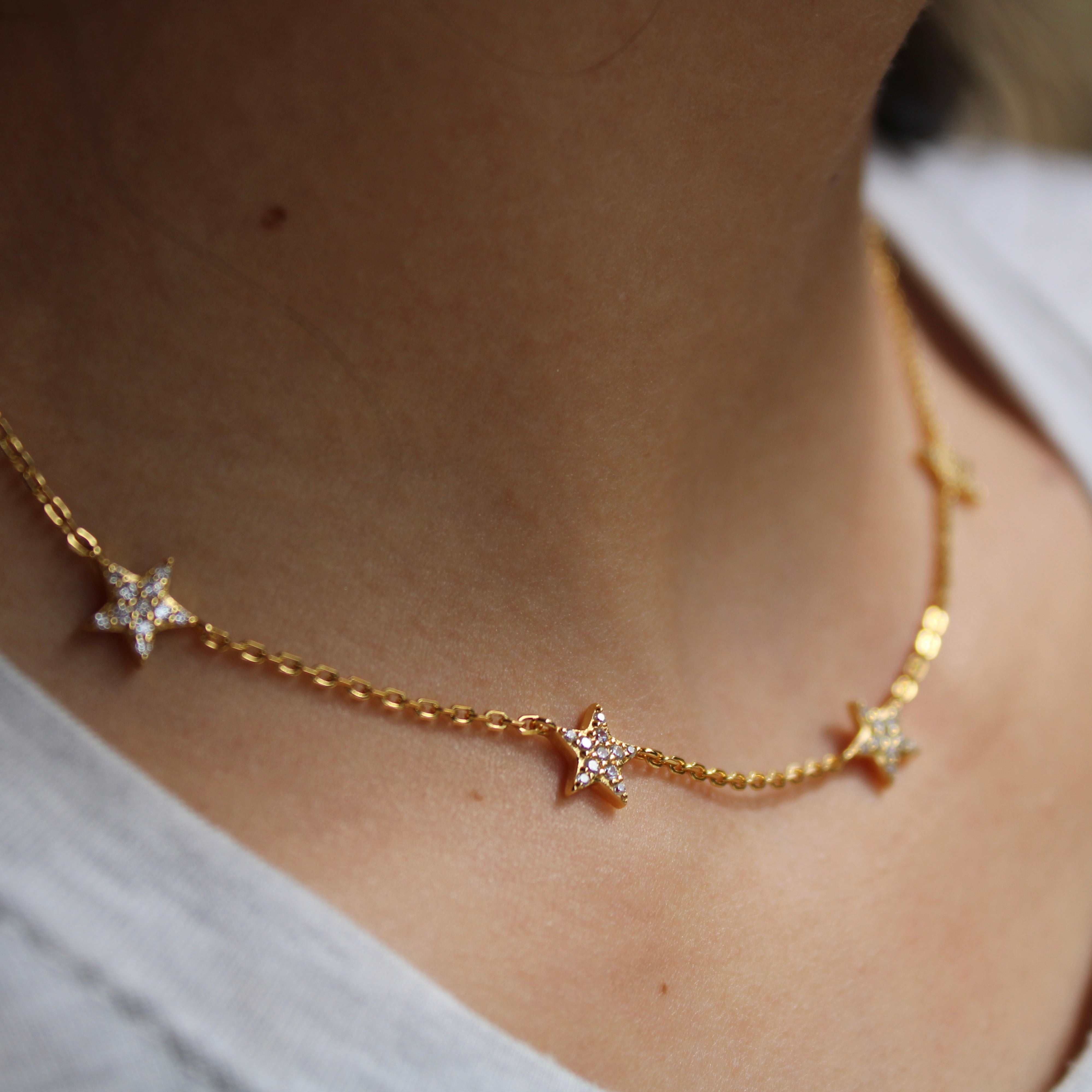 Vivian Grace Jewelry Necklace Pave Star Choker