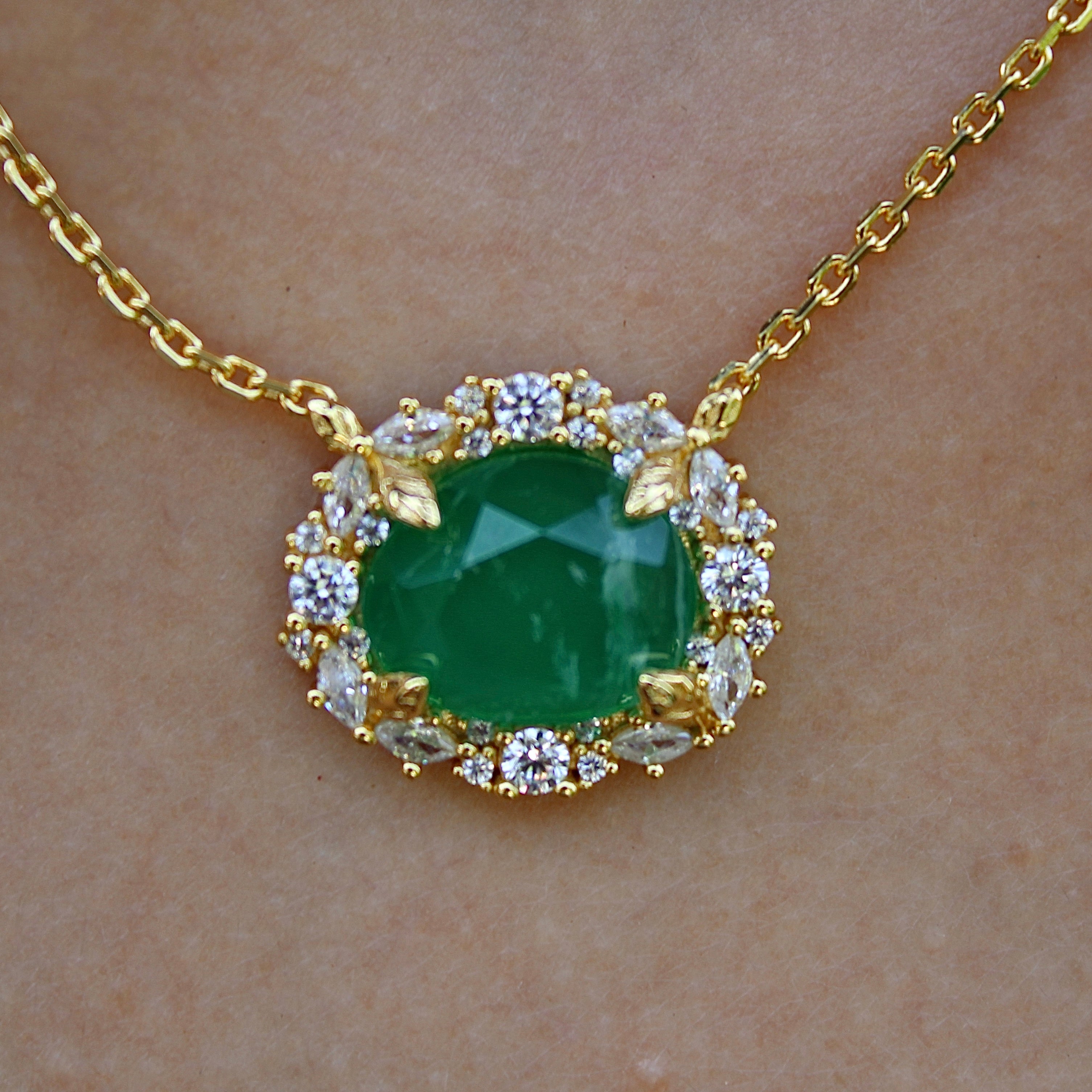 Vivian Grace Jewelry Necklace Poppy Necklace - Created Emerald
