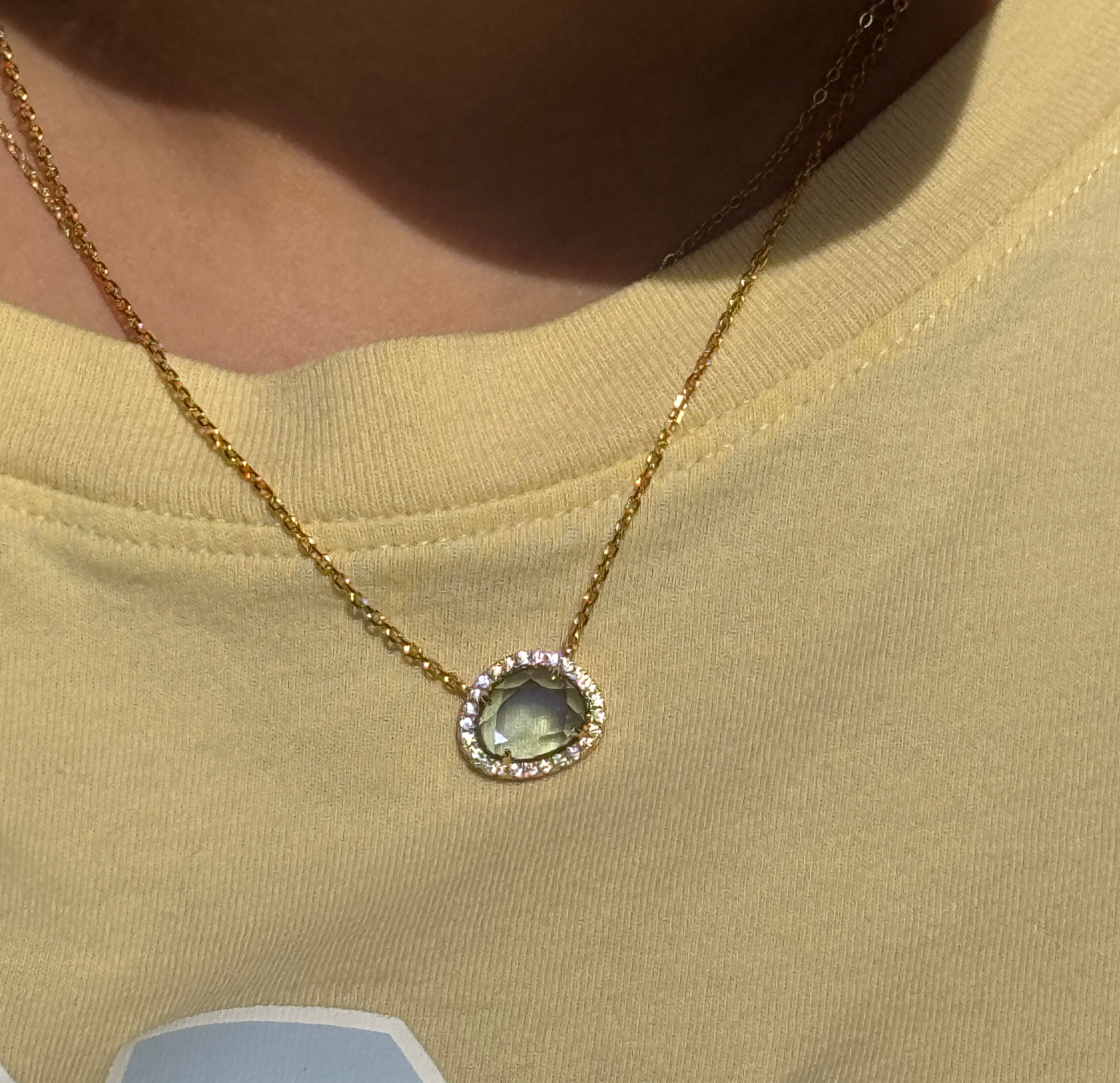 Vivian Grace Jewelry Necklace Rain Skye Necklace - Rain Dichroic Glass