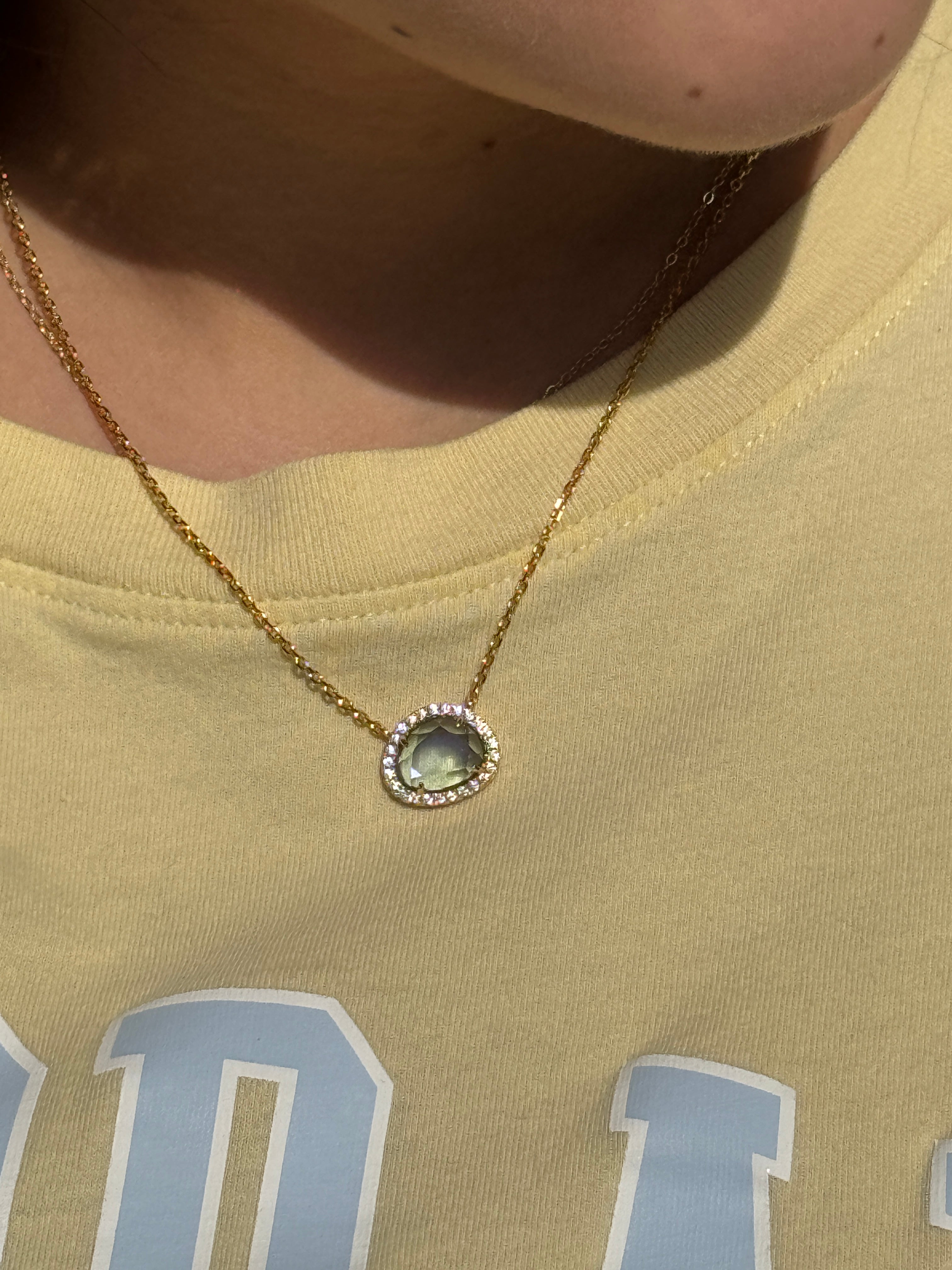 Vivian Grace Jewelry Necklace Rain Skye Necklace - Rain Dichroic Glass