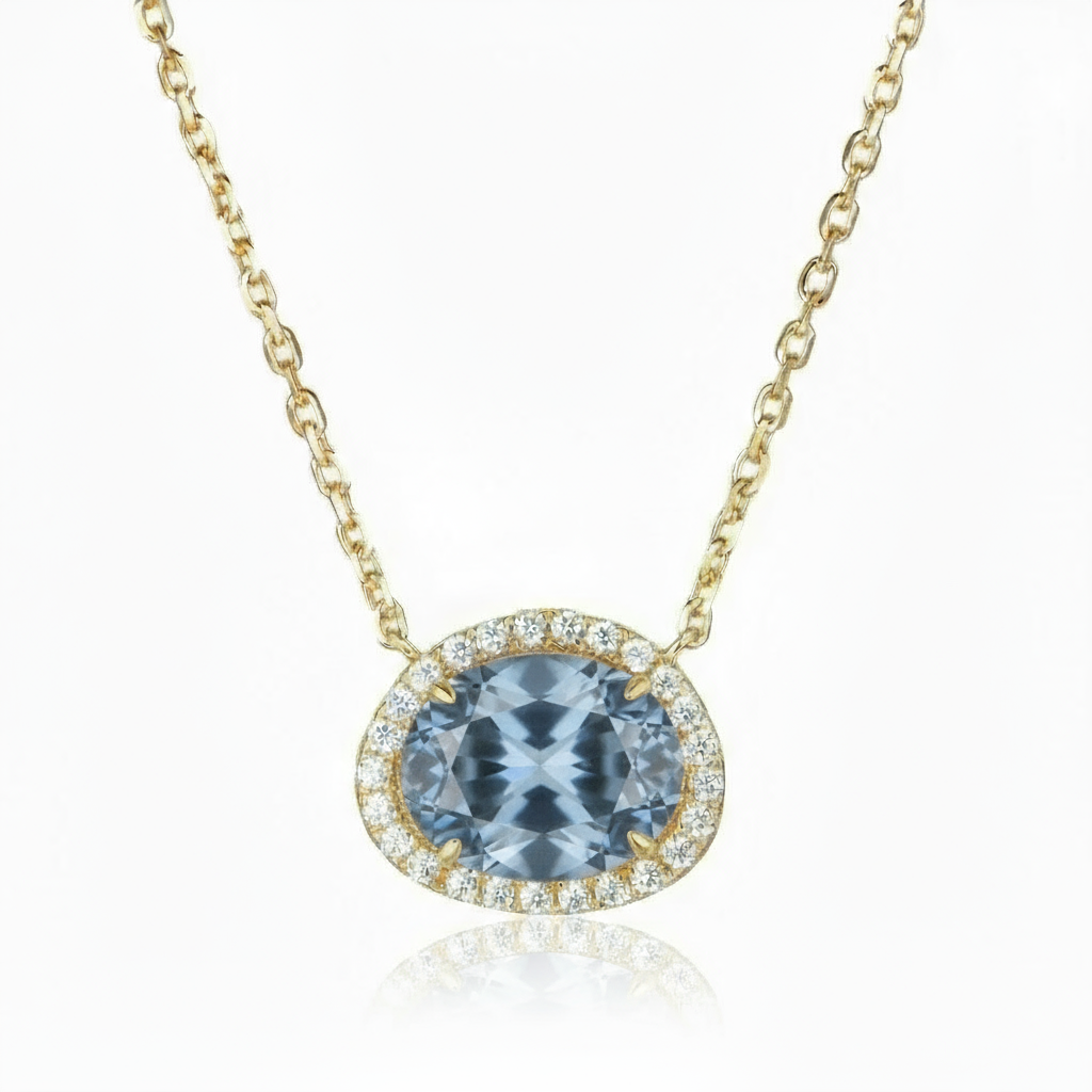 Vivian Grace Jewelry Necklace Rain Skye Necklace - Rain Dichroic Glass