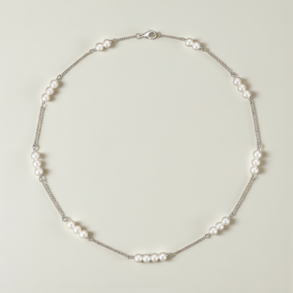 Vivian Grace Jewelry Necklace Silver Gwen Pearl Choker