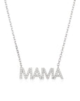 Vivian Grace Jewelry Necklace Silver Pave MAMA Necklace