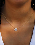 Vivian Grace Jewelry Necklace Skye Halo Moonstone Necklace