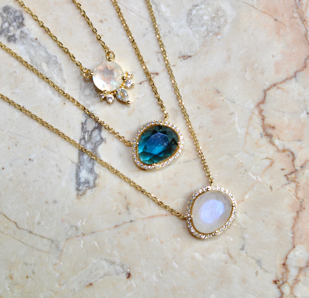 Vivian Grace Jewelry Necklace Skye Moonstone Necklace
