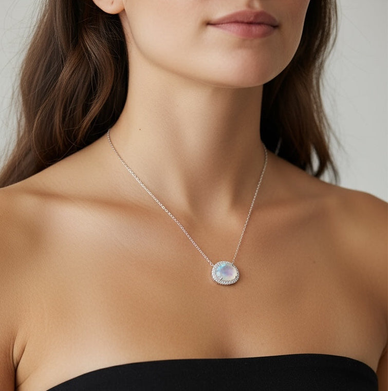 Vivian Grace Jewelry Necklace Skye Moonstone Necklace