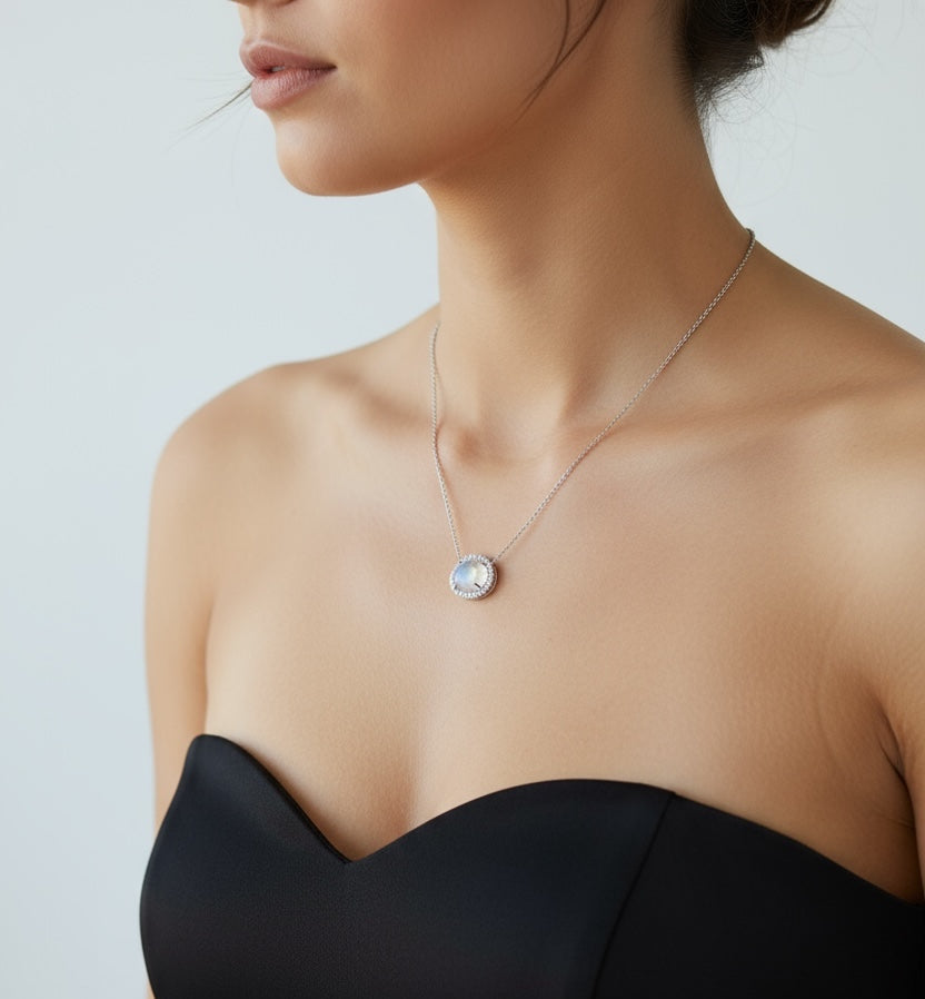 Vivian Grace Jewelry Necklace Skye Moonstone Necklace